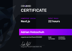 Origamid NextJS Certificate