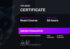 Origamid ReactJS Certificate