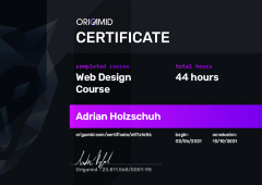 Origamid Web Design Certificate